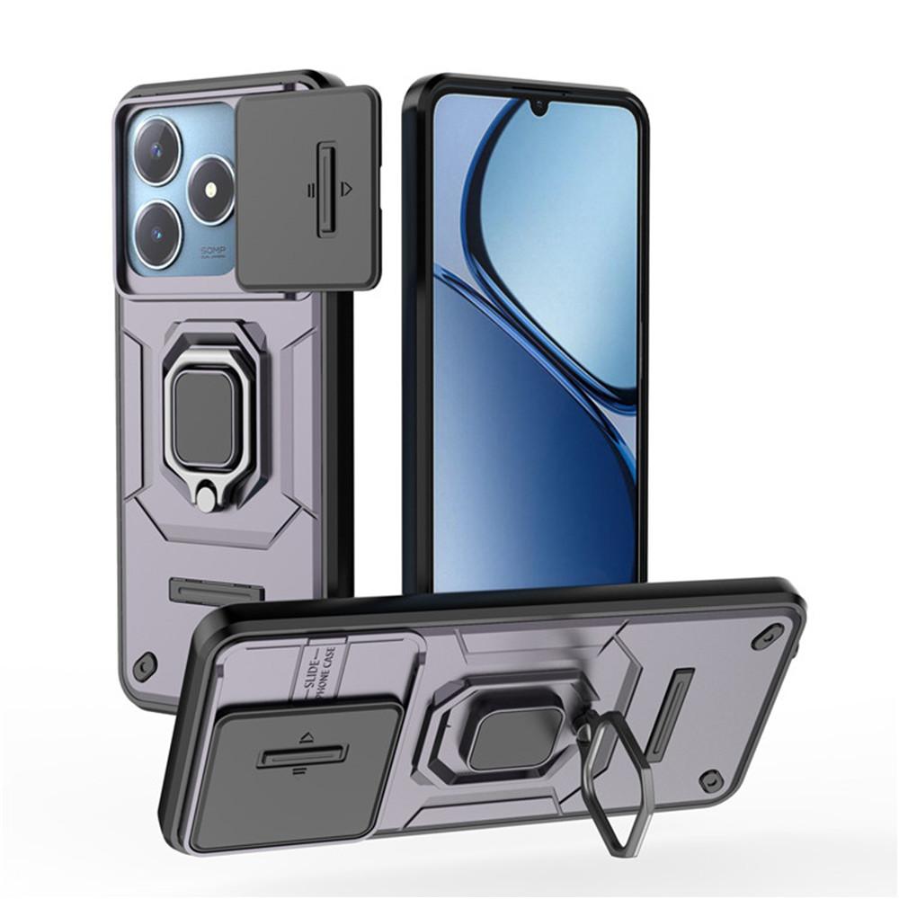 

Для OPPO Realme C61 C63 чехол Luxury Ring + подвижное окно задняя крышка бронированный чехол для OPPO Realme Narzo N63 C 61 C 63 чехол для телефона C61