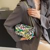 Graffiti kleine Tasche Sommer 2025 neue koreanische Version Modetrend Xiaohongshu Damen Kette Umhänge kleine quadratische Tasche pu
