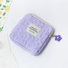 Cute Cosmetic Storage Bag Quilted Flowers Designed Cosmetic Bag Soft Comfortable Makeup Bag for Lipstick Jewelry Pouch