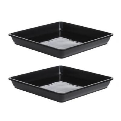 Plastic Flower Pot Drip Trays 2pcs Red Home Garden Yard  Indoor Plants Water