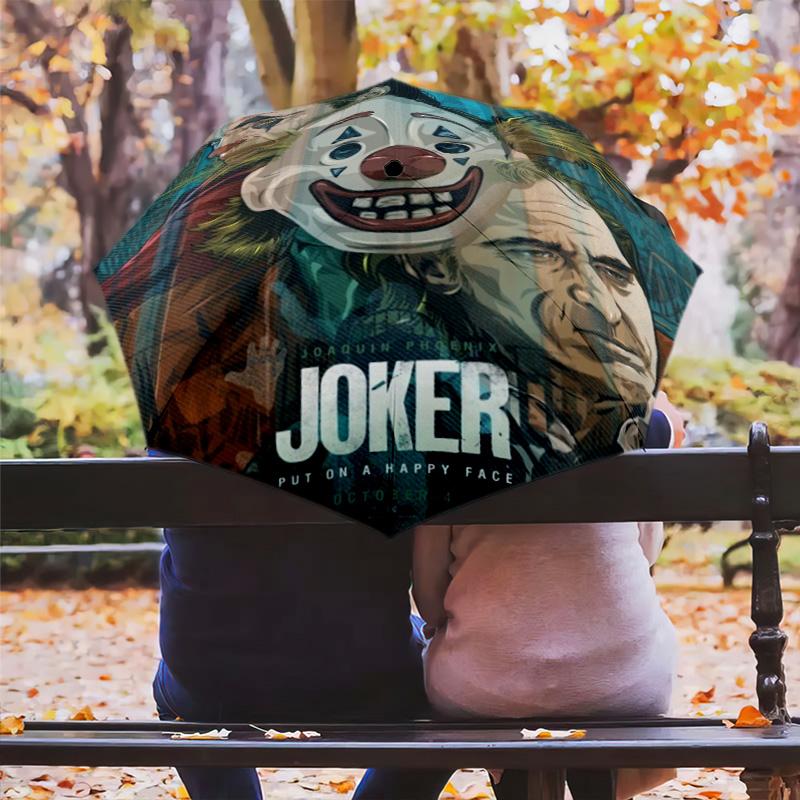 Joker Dual Madness Folding Umbrella Suitable For All Seasons Durable Travel Umbrella Umbrella Gift