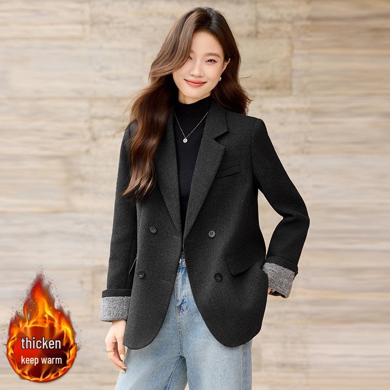 Women's High-End Loose Woolen Winter Suit Jacket 2025