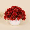 Plastic Artificial Plants Potted 6 Styles Home Garden Decor Rose Flower Plant Fake Flowers