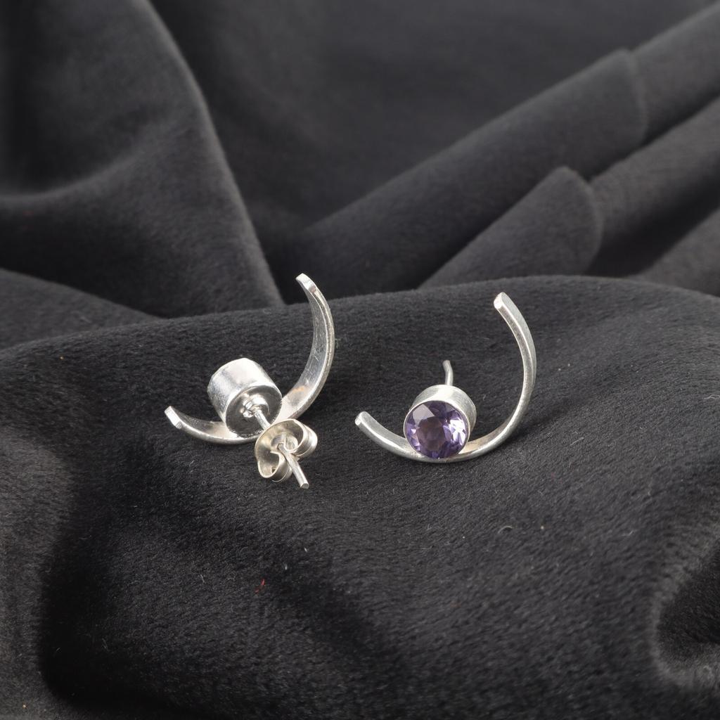 Iolite Gemstone 925 Silver Engagement Butterfly Stud Daughter Gift Boho Earrings EE-145-5