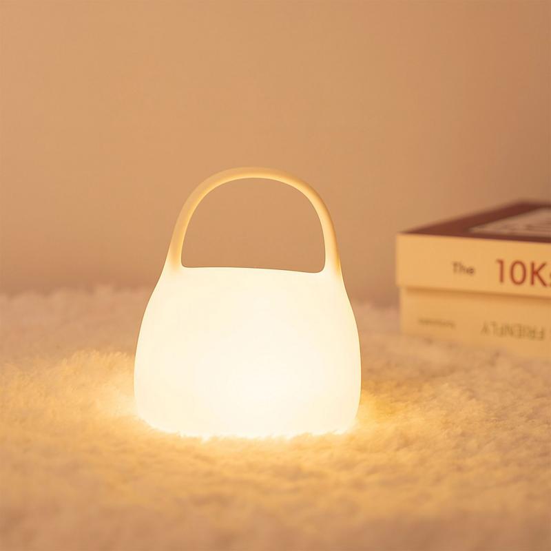 Bedside Lamp For Nursery Night Light Table Lamps In Tote Bag Styling Design Table Desk Lamp Touch-Sensitive Function For
