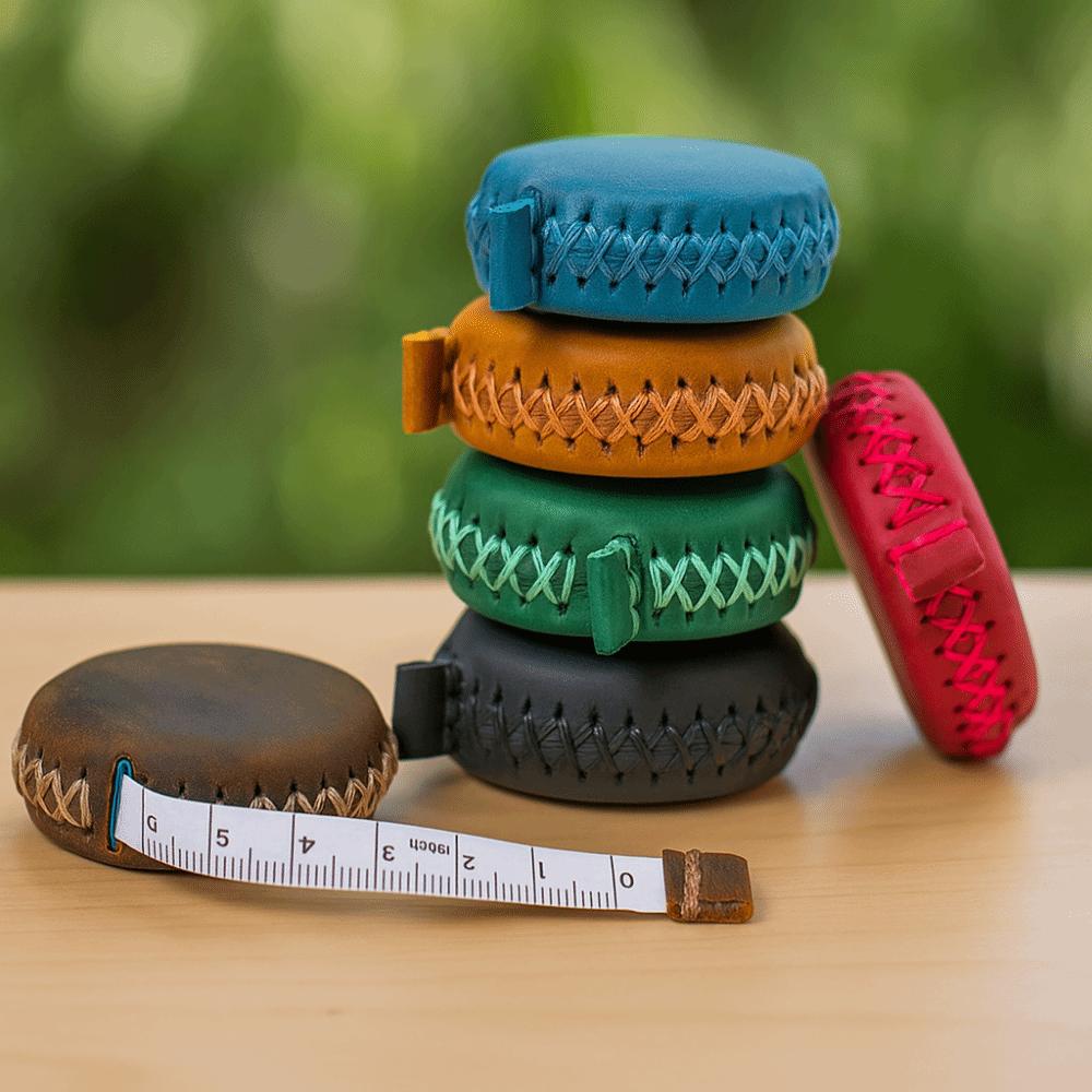 Handmade Leather Tape Measure Vintage RetractableTape Measure  Measure Gauging Tool