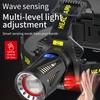 Lampă frontală Xhp360 Pescuit cu senzor de baterie 18650 Far cu lumină reîncărcabilă Camping Drumeții Lanterne cu led Power Bank