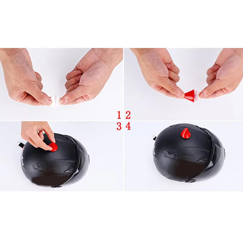 4PCS Motorcycle Helmet Cute Corner Horn Decoration Motocross Full Face Off Road Helmet Decoration Moto Car Accessories