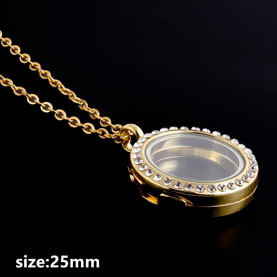 Kovový Kulatý Lesklý Skleněný Magnetický Medailonek Náhrdelníky Pro Ženy Muže Doplňky Paměť DIY Plovoucí Fotografie Dárek 60cm o Řetízek
