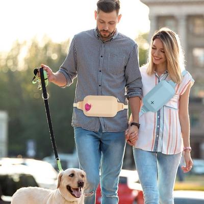 Pet Silicone Dog Food Bag Outdoor Portable Dog Training Dog Walking Feeding Waist Bag Snack Bag Pet Supplies Accessories