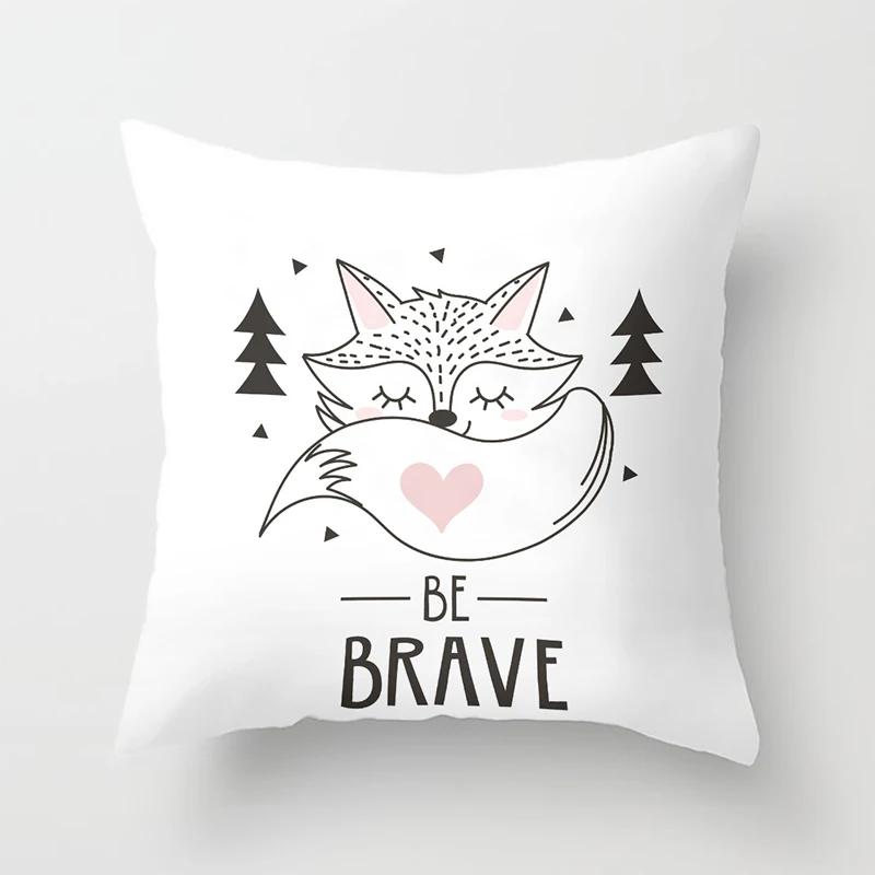 Home Decor Cartoon Fuchs Tier Kissenbezug Kissen Sofa Dekoration