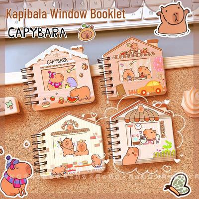 Capybara Shaped Coil Bound Non-Sticky Notebook Cute Cartoon Design