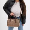 Coach Rowan 25 Sticker Print Zipper Closure Coated Canvas Shoulder Crossbody Tote Bag Medium Women bags Brown Tan CV961-IMXHE
