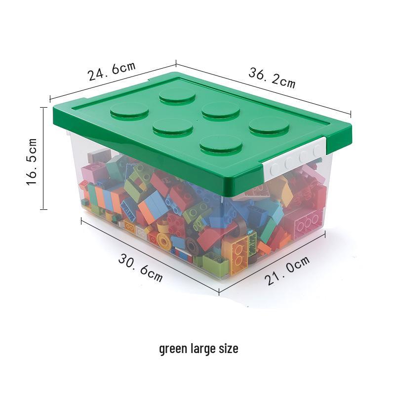 Lego Large Transparent Plastic Storage Box with Lid for Children's Toys & Organization