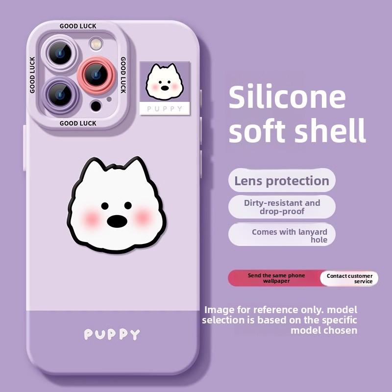 West Highland Puppy Apple 16 Pro Max Phone Case iPhone 15 14 Full Coverage Shockproof Silicone Cover Cute Style