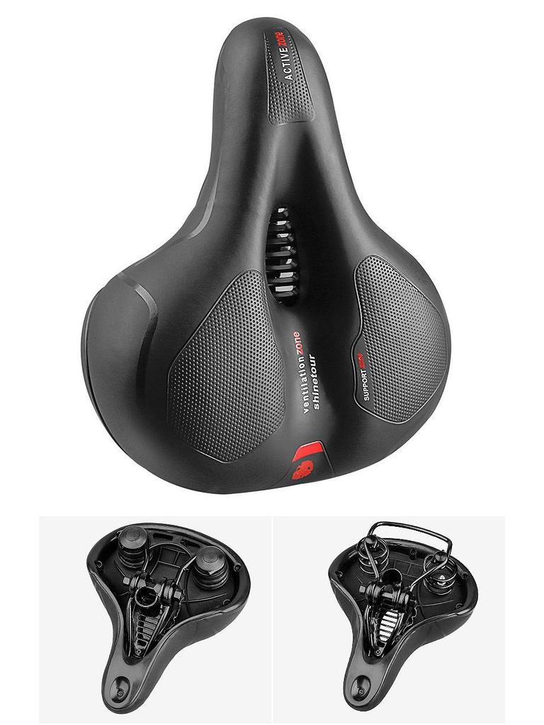 Universal Mountain Bike Seat - Comfortable, Thickened Silicone Cushion with Reflective Film