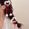 Ribbon Bow Hair Clip for Women Girls Big Bowknot Long Tassel Barrettes Hairpins Hair Accessories Hair Styling Tool Christmas