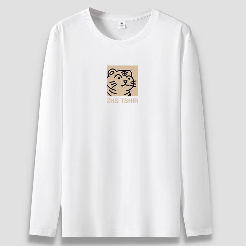 Tiger Cub S-5XL Mens Long Sleeved Tee Shirt Pure Cotton Man Casual Pullovers Large Size
