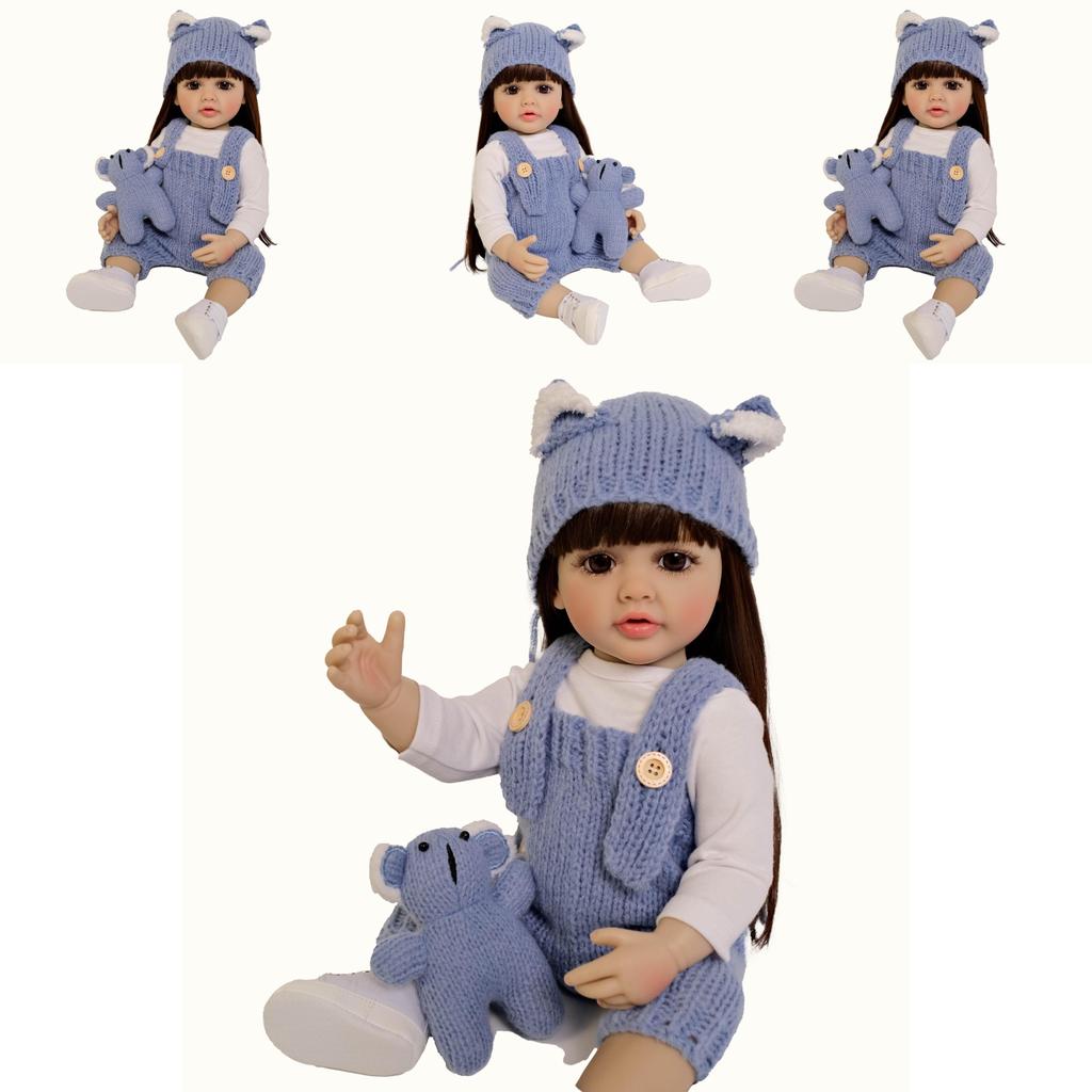 Full Silicone Reborn Baby Doll With Knitted Hats And Clothing Design For Collectors And Gift Enthusiasts
