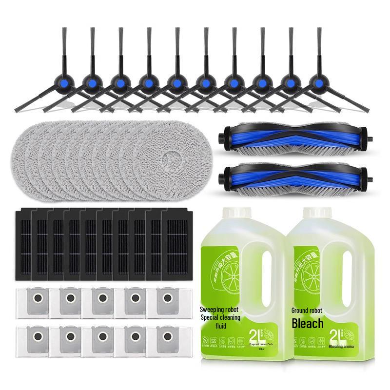 Ecovacs T50 Pro/Omni Vacuum Cleaner Accessories: Main Brush, Filter Net, Mop, Dust Bag