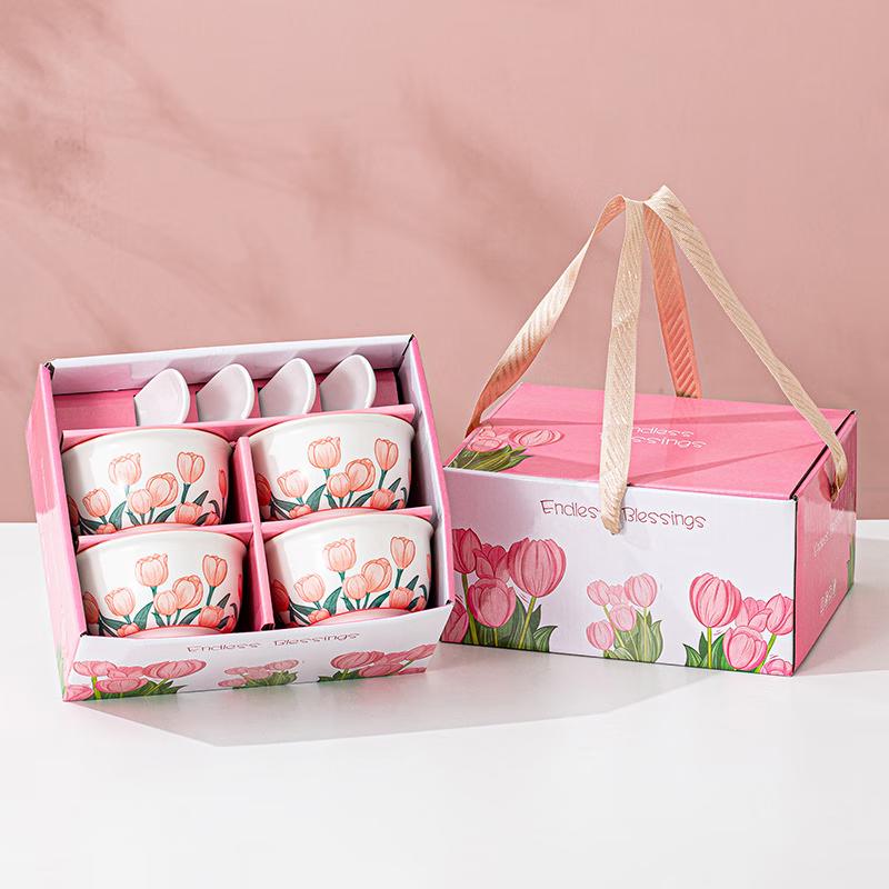 Zipoya Tulip 8-Piece Ceramic Dinnerware Set