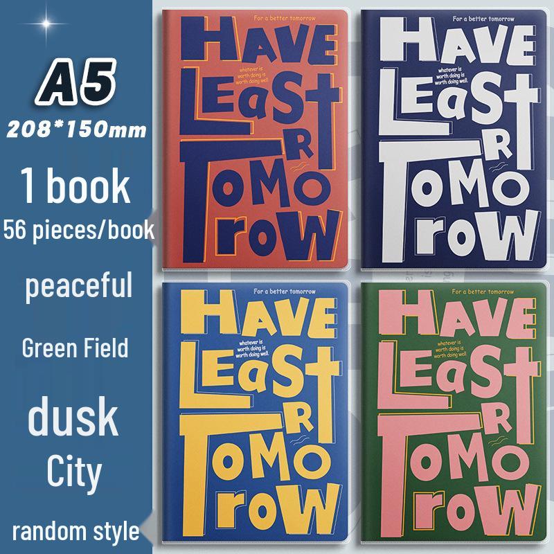 

B5 Толстый резиновый чехол A5 Студенческая тетрадь – Линованная, Мягкая обложка, Идеально подходит для учебы в средней школе и ведения дневников No specifications