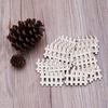 50pcs Wooden Fence Embellishment,Fence Shaped Wooden Scrapbooking Wooden Cutouts Wood Ornament for Crafts Projects, Home/Party Decorations