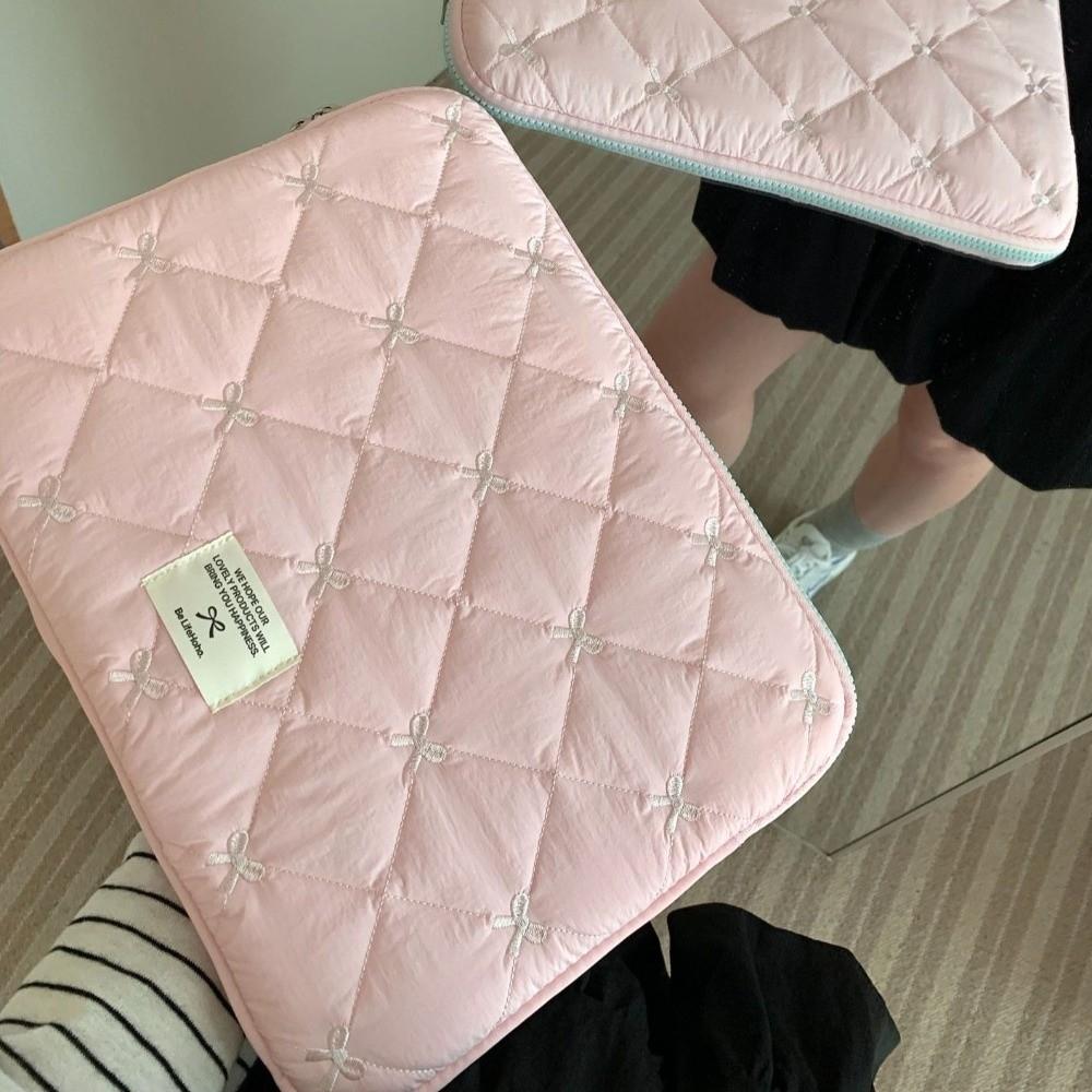 Shockproof Tablet Sleeve Case Soft Laptop Bag Portable Bow Laptop Sleeve  Travel