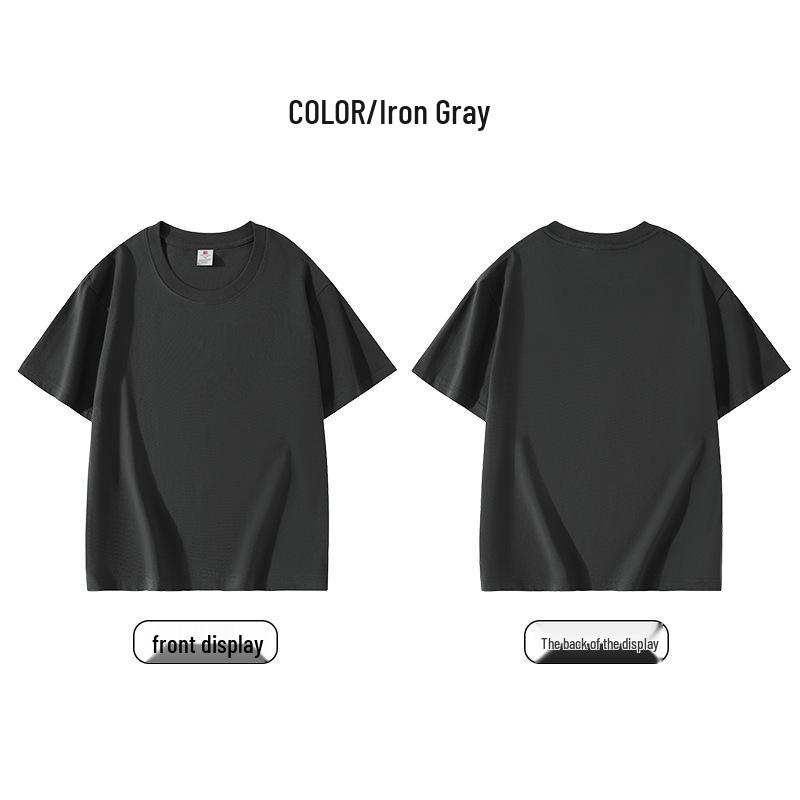 

Унисекс 22г Хлопковая Футболка с Коротким Рукавом и Круглым Вырезом, Большой Размер, Летний Стиль 2025 4XL (170-185 Jin)