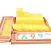 Montessori Decimal Arithmetic Toys Family Edition Set Bank Game Golden Beaded Digital Card Tray Preschool Kids Math Learning Toy