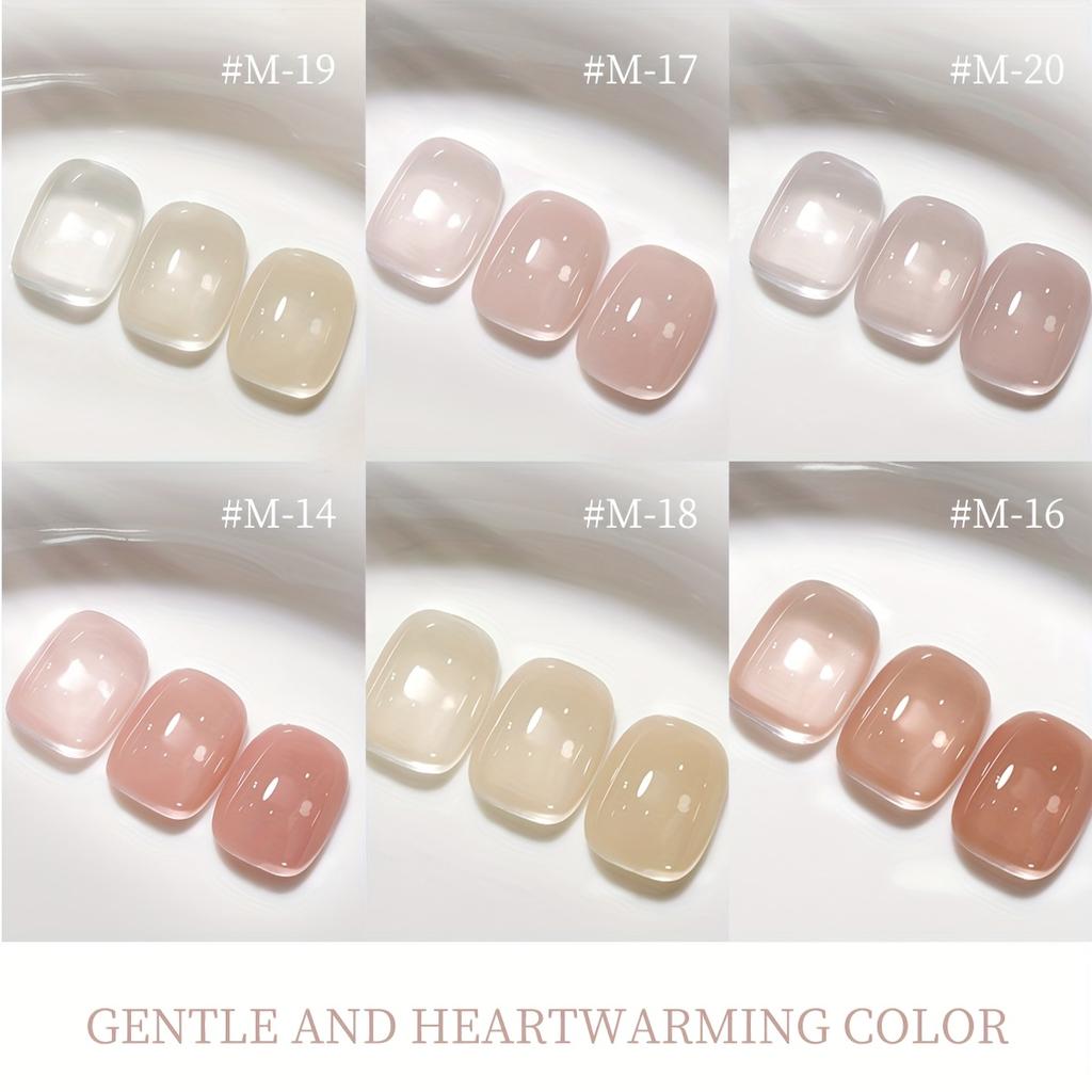 Ice Transparent Nude Jelly Gel Nail Polish Pink Nails White Nails Gel Polish Manicure Nail Art Varnish