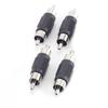 4 Pcs/lot Dual RCA Male To Male RCA Coupler Connector Adapter AV Cable Plug CCTV Connector Video Audio
