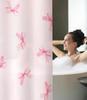 Tenda da Doccia con Fantasia di Fiocchi Rosa 160X180Cm Carina Femminile Decorazione Bagno Tende da Bagno Dolce Colore Pastello