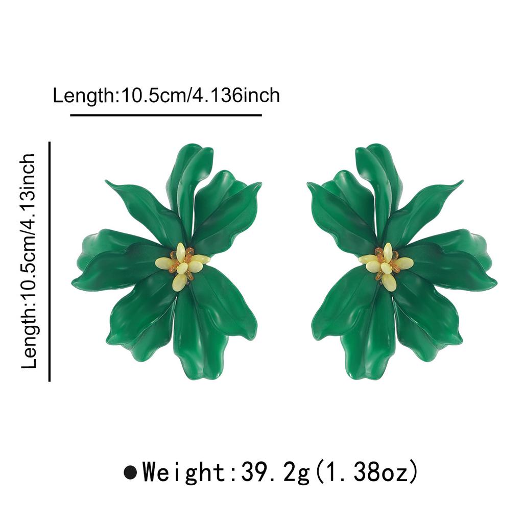E11811 exaggerated personality fashion design earrings bohemian three-dimensional flower adjustable stud earrings female