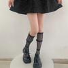 Lace Calf Socks Stretcy Knee High Sock 3 Layered Lace Stocking for Student Girl Ladies Vintage Lace Bunching Socks