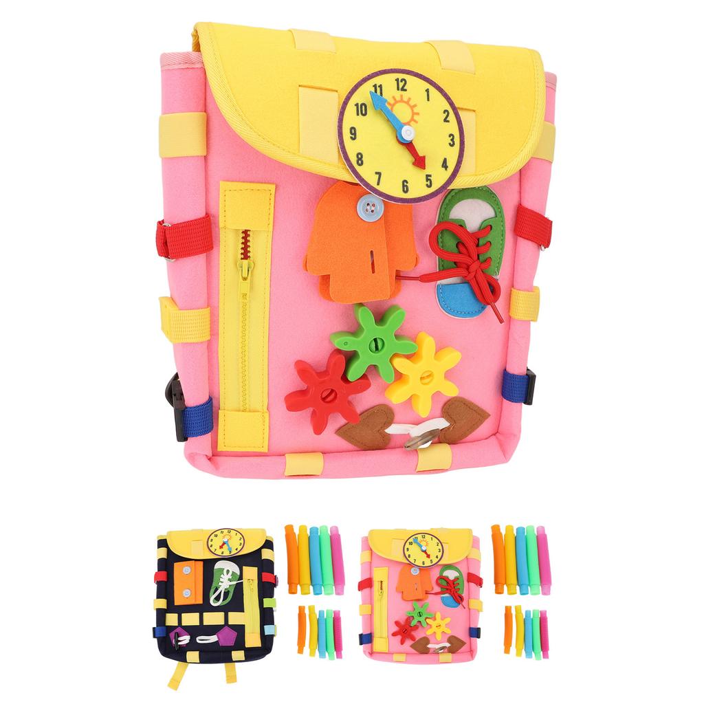 Felt Toddler Backpack with Learning Toys Educational Activity Board for Children Aged 1-3 Digital Nu