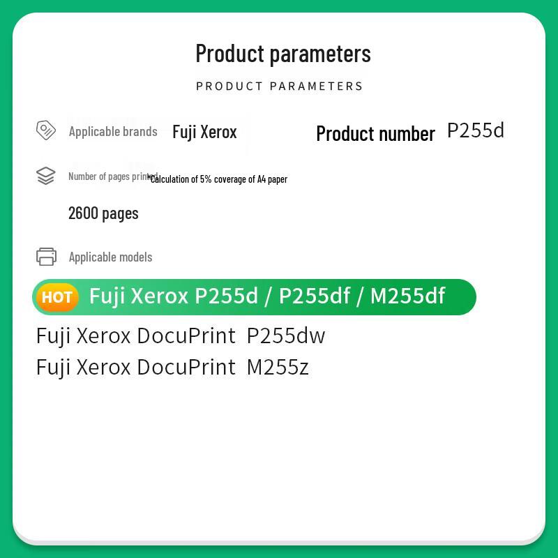 Compatible Toner Cartridge for Fuji Xerox DocuPrint P225dw P255d M255df