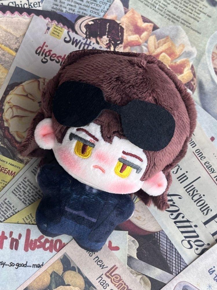 10cm TV Good Omens Plüschtier Stofftiere Cosplay Aziraphale Crowley Plüschpuppen Rucksack Dekorative Anhänger Schlüsselanhänger Fan Geschenke