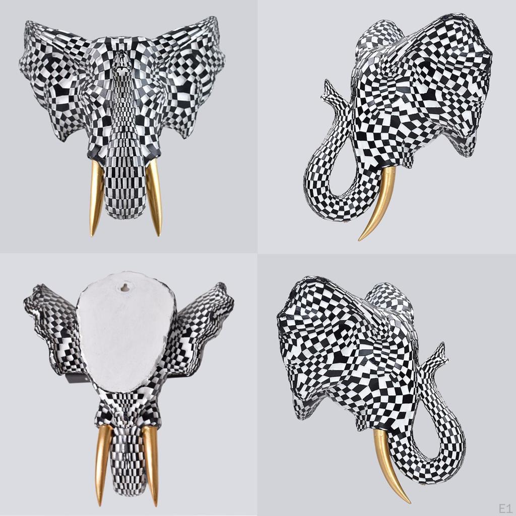 Decorative Elephant Head To Hang On The Wall, Wall Sculpture for Home Or Office.