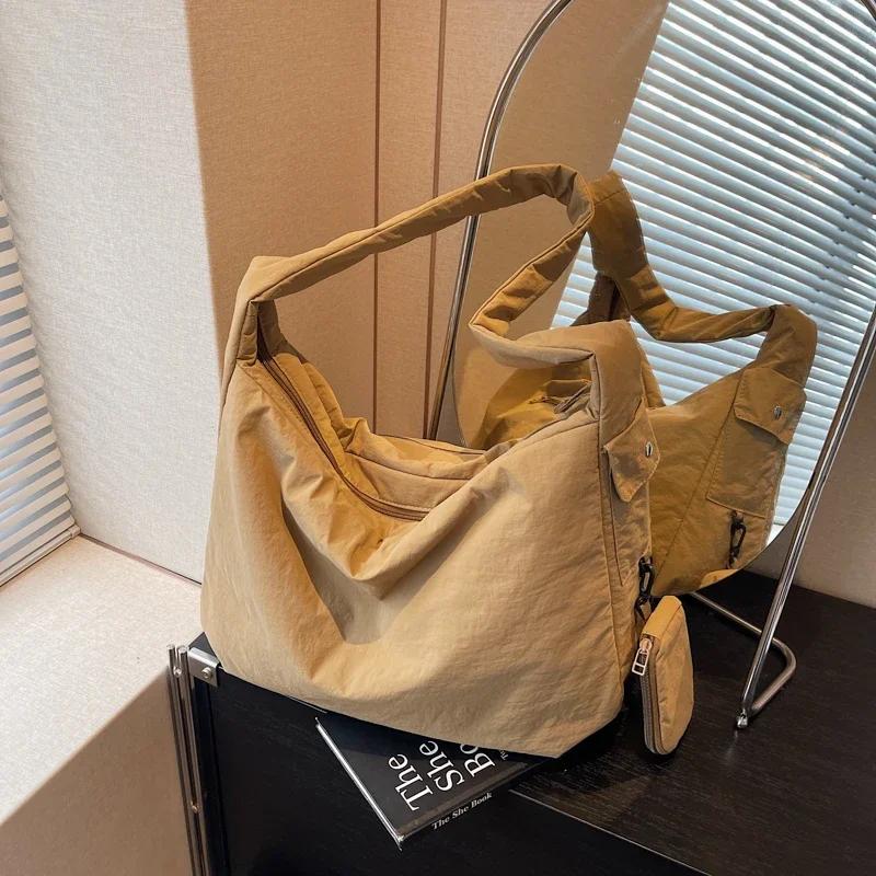 Large Capacity Simple Solid Design Women's Tote Bags High Quality Casual Versatile Super Cool Stylish Shoulder & Crossbody Bags