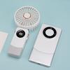 Ventilador de Mão com Cabeça Ajustável de 90 Graus Ventilador Mini Portátil Carregamento USB Bateria Grande Indicador de Bateria LED Ventilador