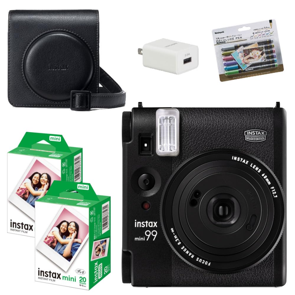 

Камера миттєвого друку Instax instax mini99 чорна 40 аркушів плівки чохол ручка Deco Roule USB-адаптер & & & & (всього 6 предметів)