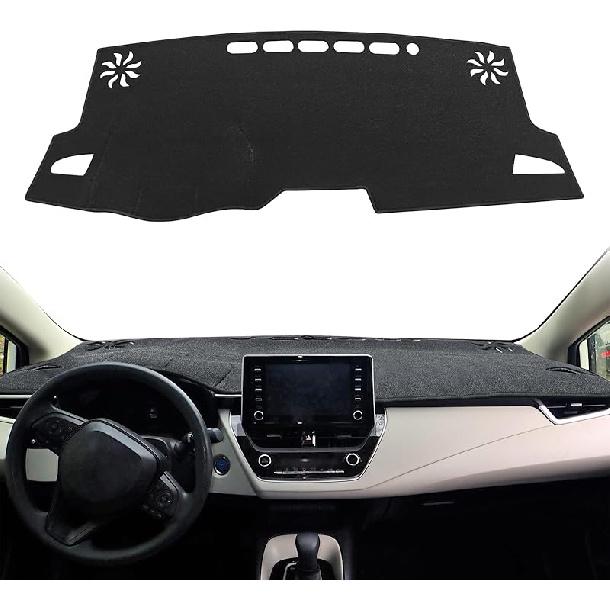 For Toyota Corolla Accessories -   2024 2025 Dash Cover, Dashboard Cover Mat For Corolla -2025 Non-Slip Sunshield Protector Dash Cover Mat, Red Edge