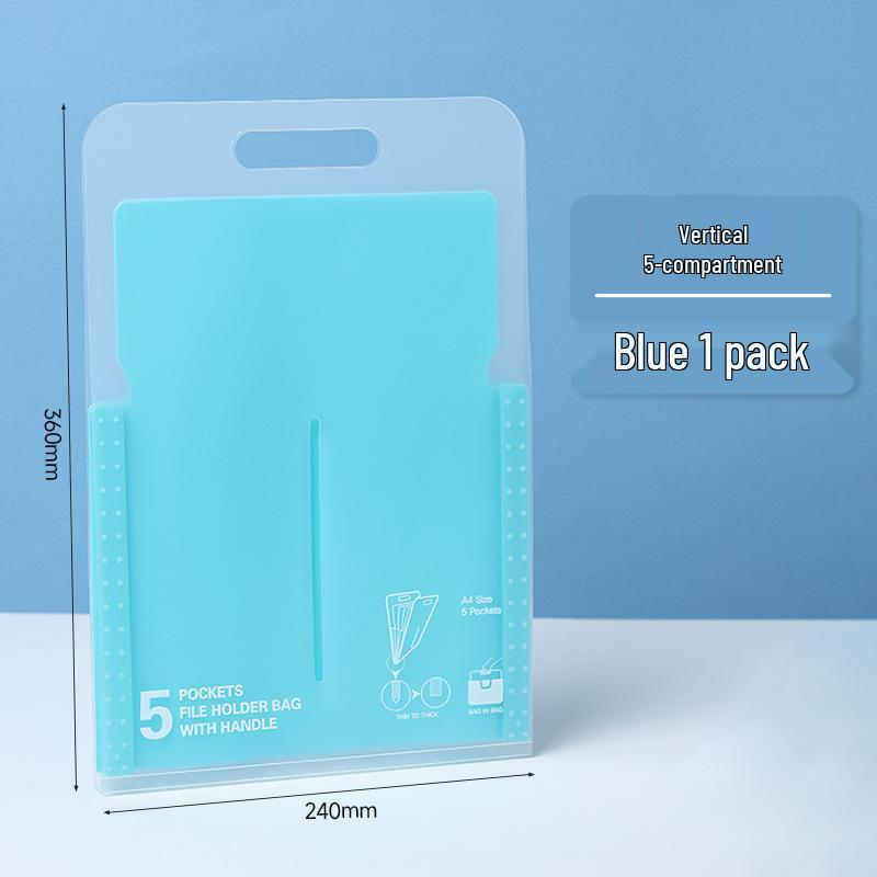 A4 Transparent Accordion Document Storage Bag