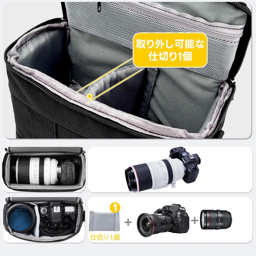 DSLR Camera with EVA Divided Universal Camera Shoulder Compatible with and Sony Cameras Case/Bag Impact-Resistant Exterior, Storage, Bag,
