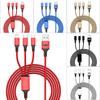 2025 New Fashion Emblem Three-in-one Car Superstrong Fast Charging Data Cable For Kia Rio Ceed Sportage Cerato Soul Sorento K2 K5 Flip Car Accessories