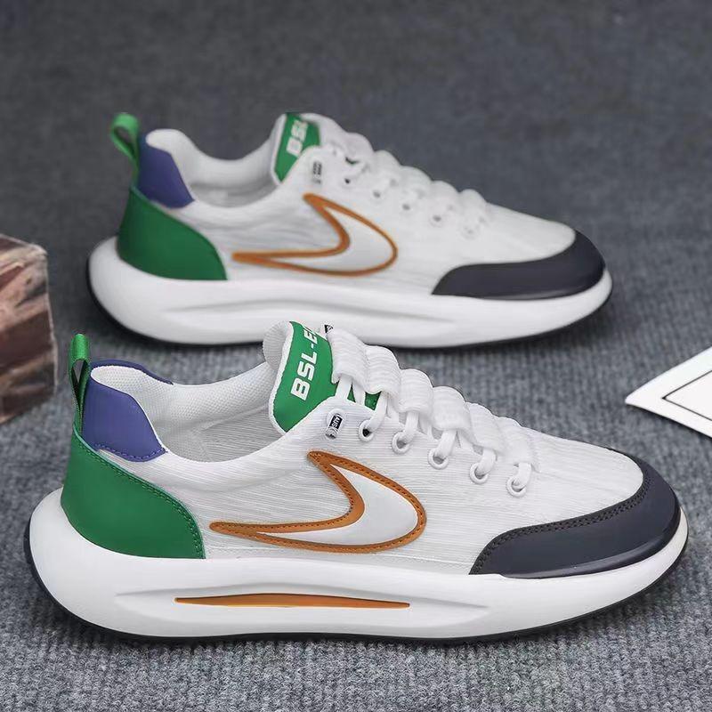 Sportowe buty męskie lato nowe buty casualowe oddychające z siateczki z jedwabiu rybiego miękka podeszwa wygodne wszechstronne buty casualowe trendy