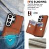 Brieftaschen-Hülle mit Kartenhalter, 360° drehbarer Ring-Ständer, Magnetverschluss und Langlebig für Samsung Galaxy S26 Ultra/S26 Plus/S26