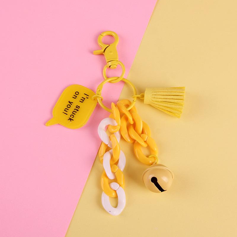 U-förmiger Acrylketten-Schlüsselanhänger - Trendiges Accessoire für Taschen & Autos