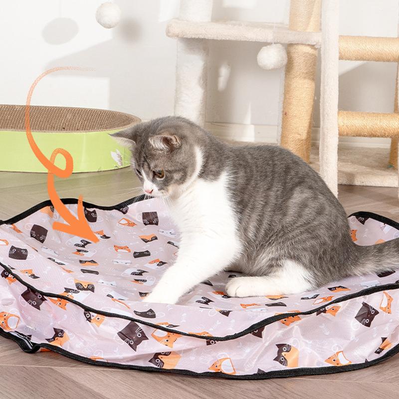 Interactive Cat Toys Ball Fast Rolling In Pouch Hide And Seek Kitten Toy Motion Activated Interactive Cat Toy For Indoor